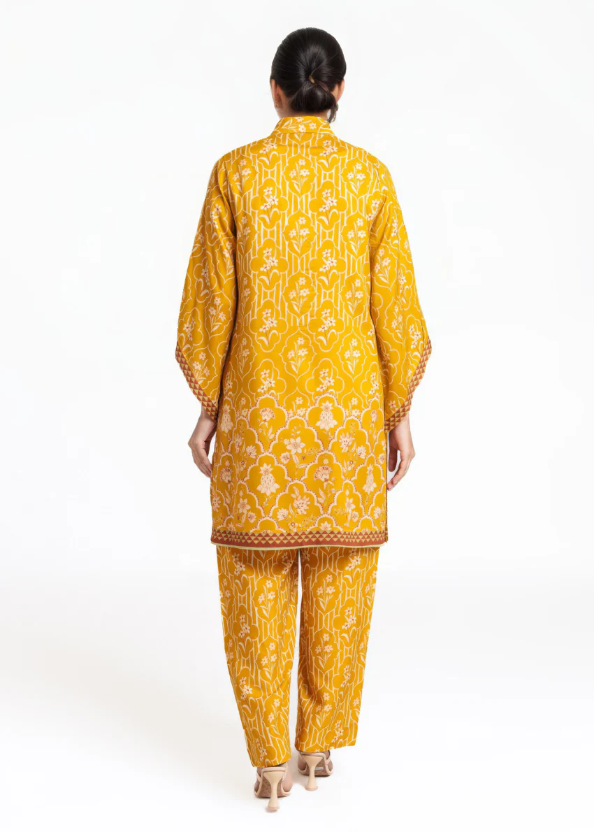 Mustard-Viscose-2 Piece (WPSTPBW25B11D11) - Image 3