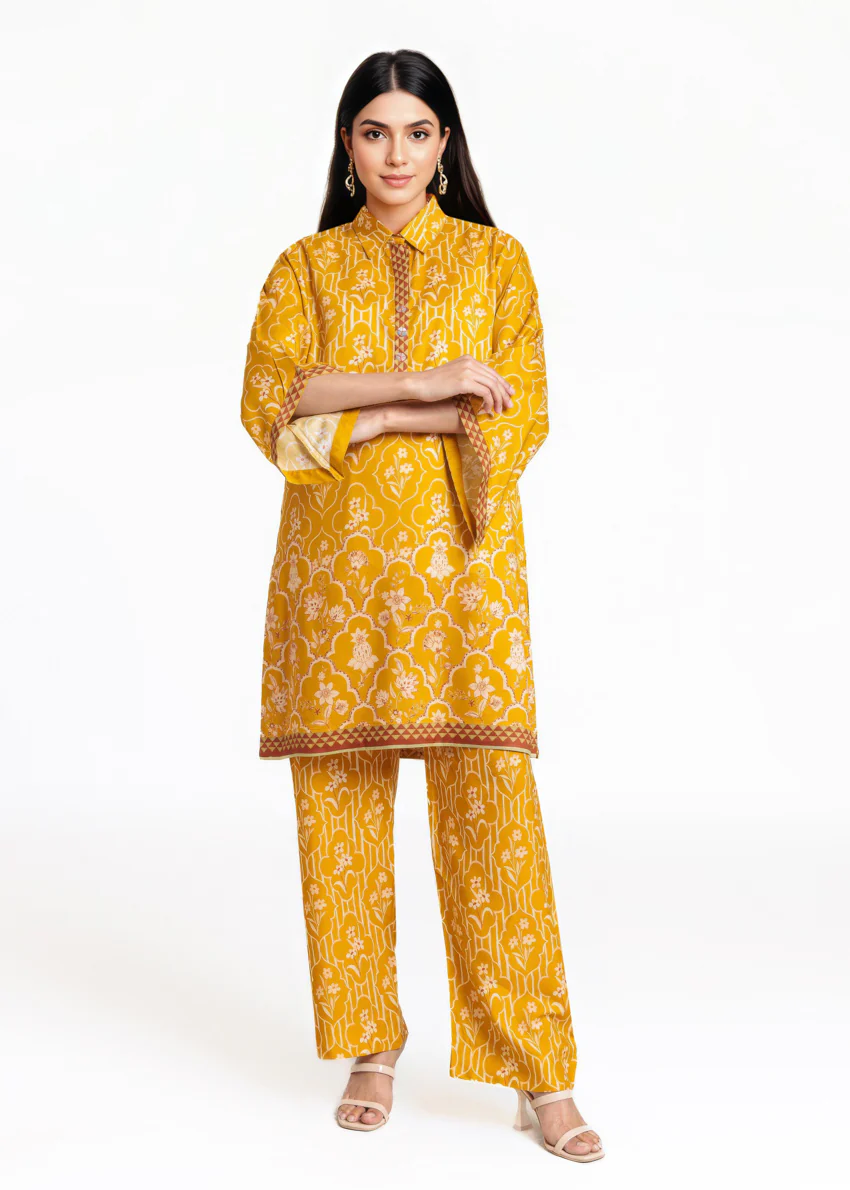 Mustard-Viscose-2 Piece (WPSTPBW25B11D11) - Image 5