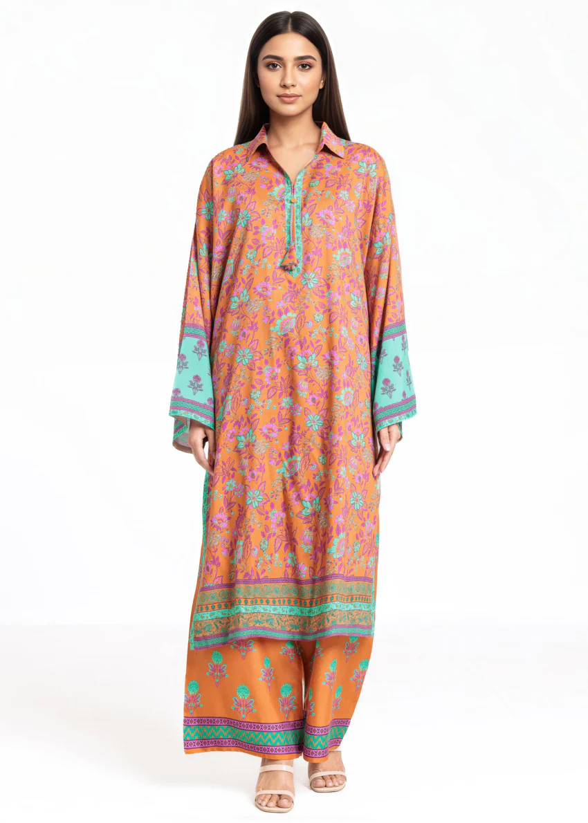 Brown-Viscose-2 Piece (WPSTPBW25B11D12) - Image 2