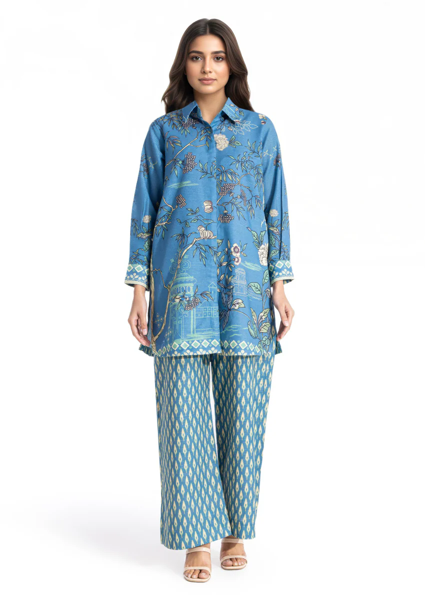 C-Blue-Khaddar-2 Piece-(WPSTPBW25HR10N4) - Image 2