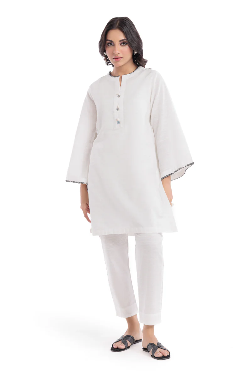 White-Khaddar-2 Piece (WPSTSBW25HR10N20)