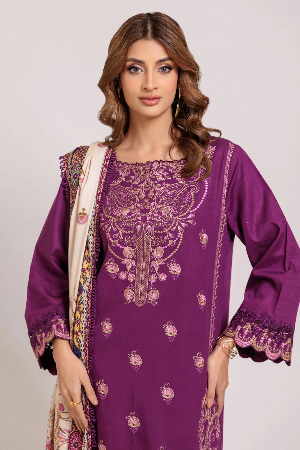 PURPLE-CROSS HATCH-3 PIECE (WS2243P40) - Image 2