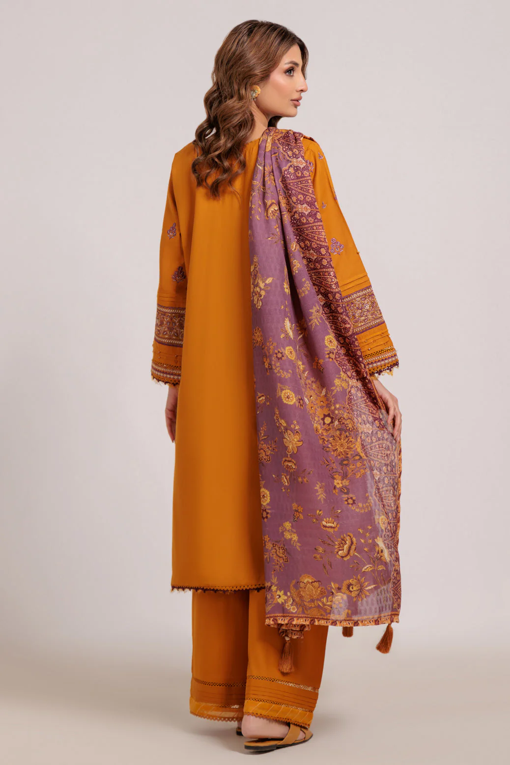 MUSTARD-KHADDAR-3 PIECE (WS6243P31) - Image 2