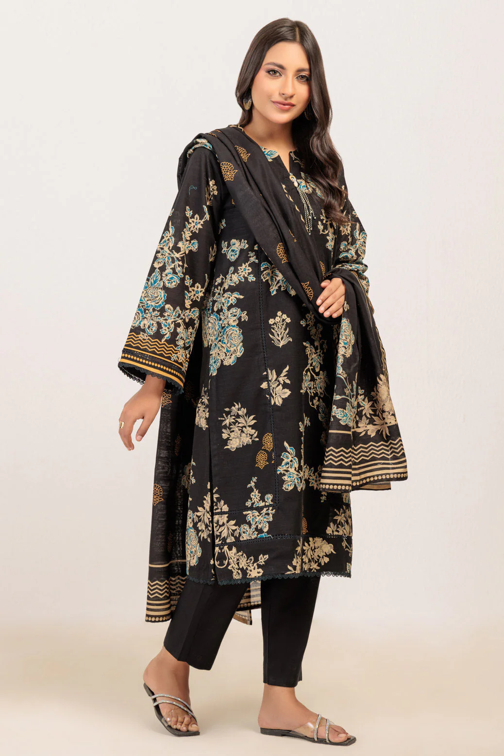 BLACK-KHADDAR-3 PIECE (WS6243P53) - Image 3