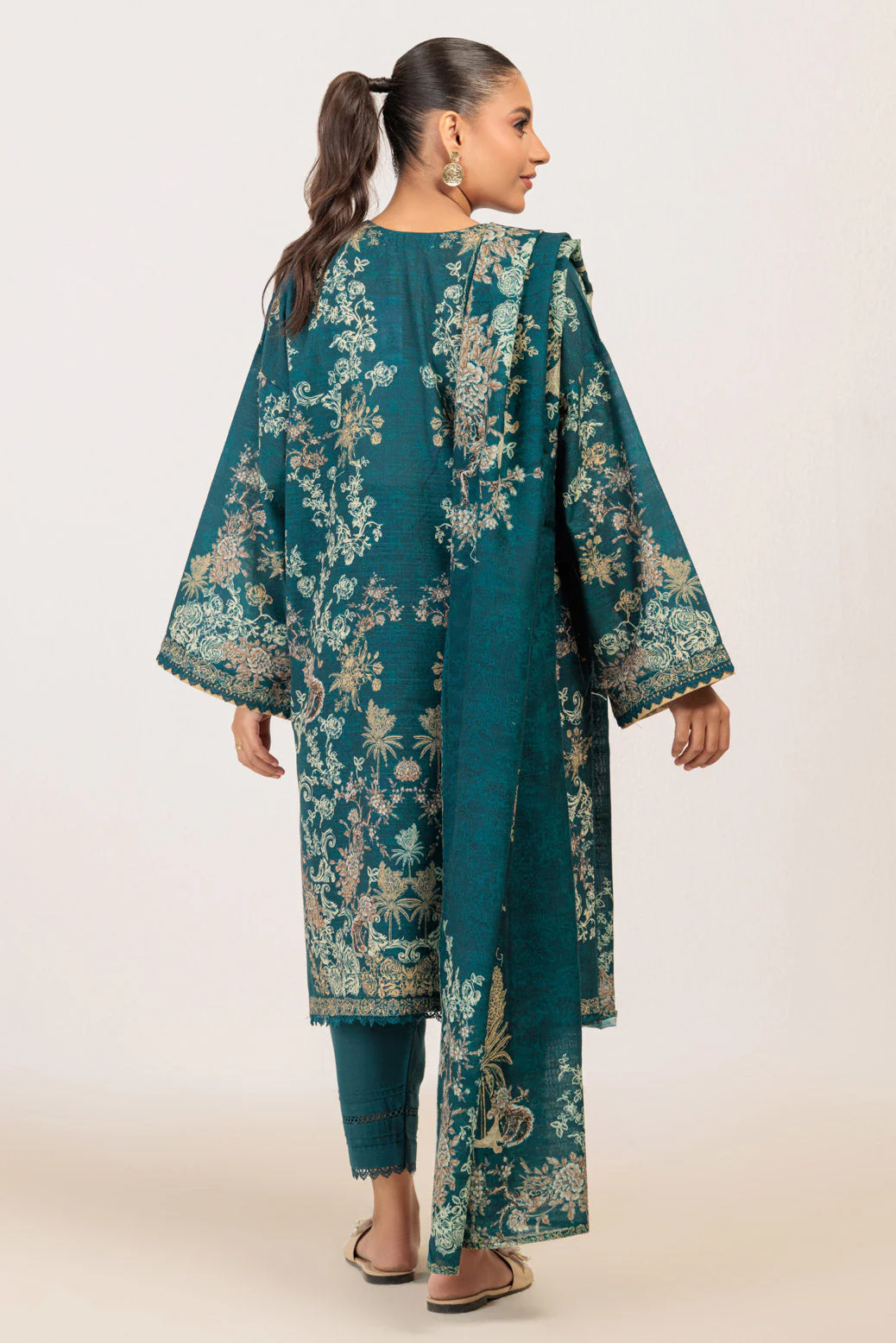 TEAL-KHADDAR-3 PIECE (WS6243P58) - Image 5
