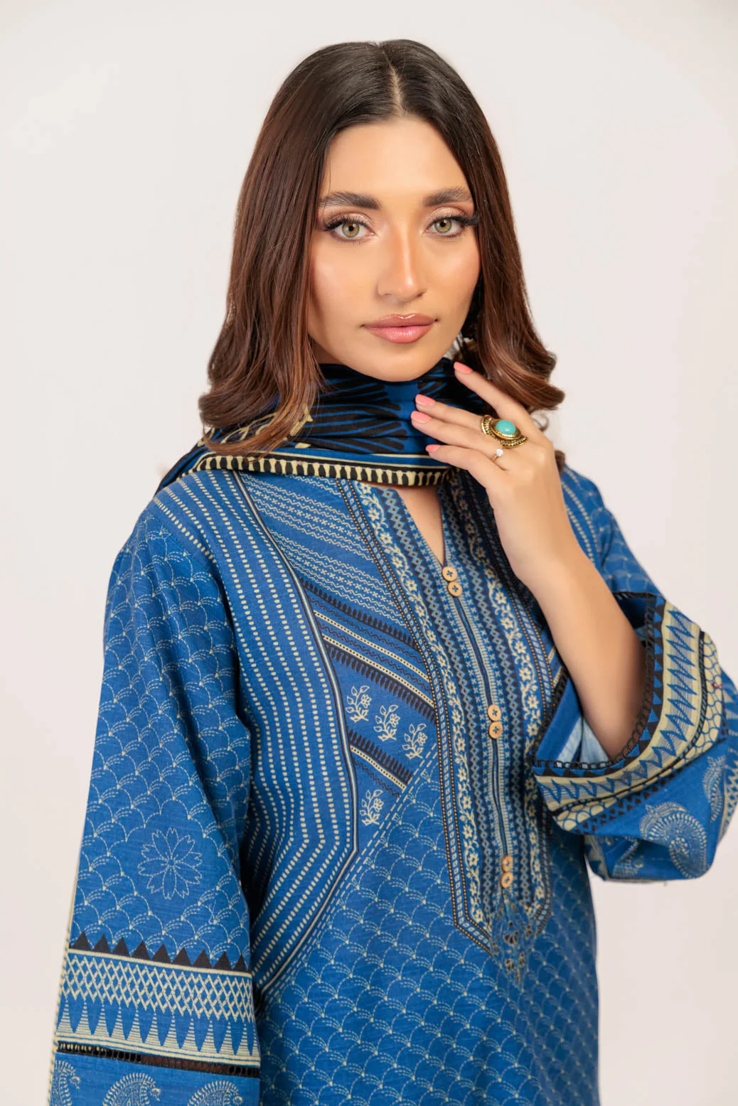 BLUE-KHADDAR-3 PIECE (WS6243P61) - Image 2