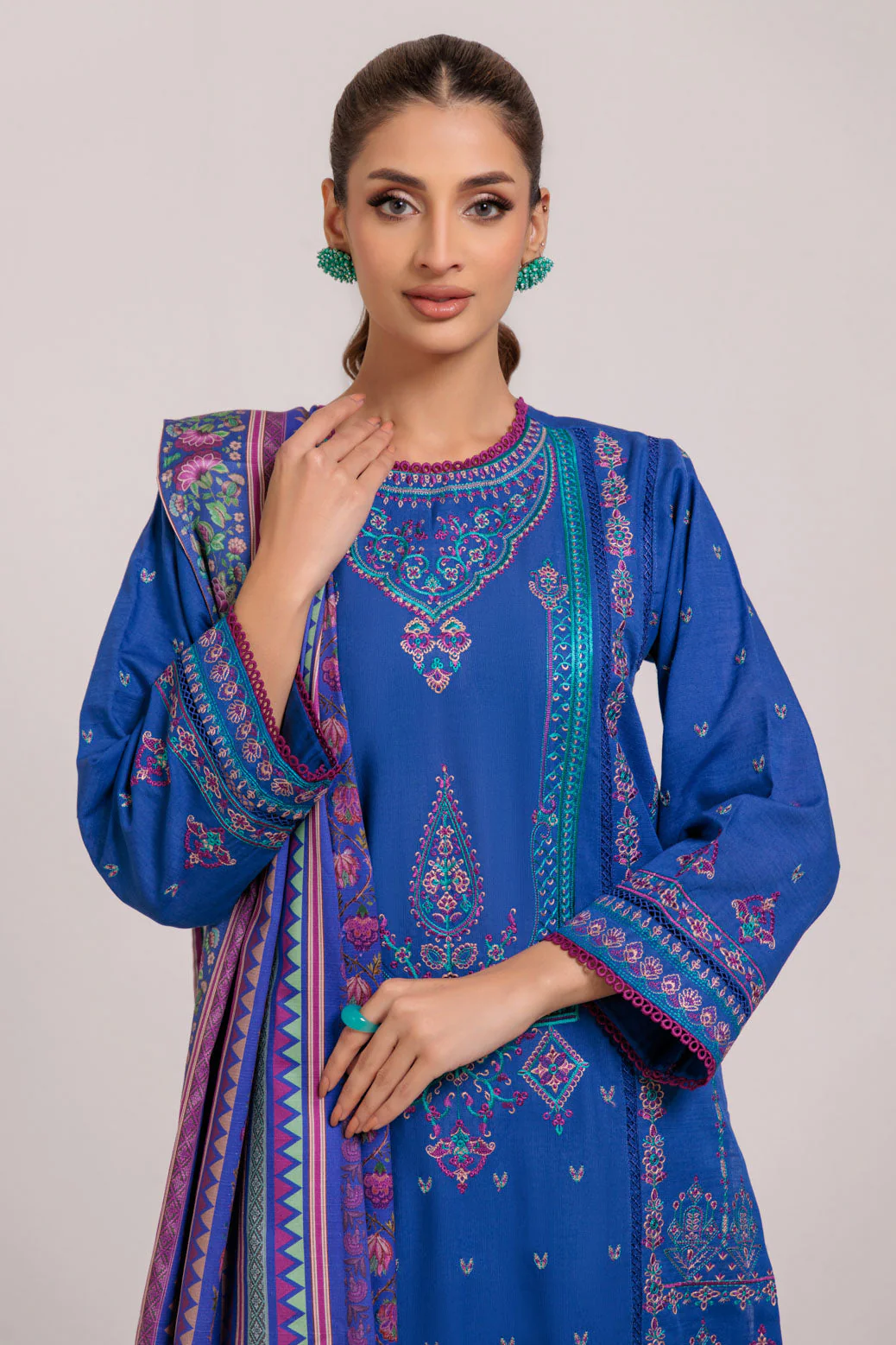 BLUE-KHADDAR-3 PIECE (WS6243P70) - Image 4