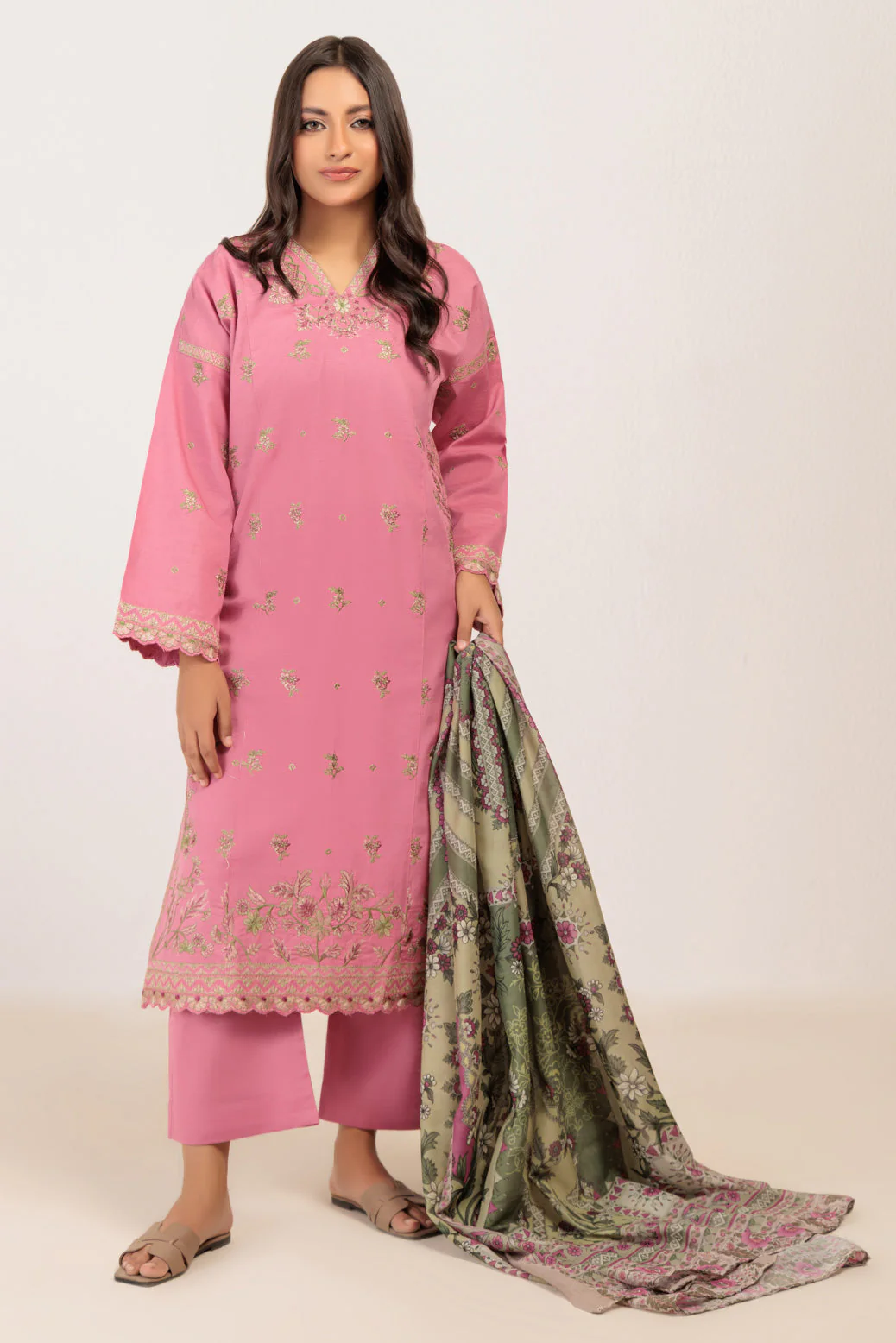 PINK-KHADDAR-3 PIECE (WS6243P77) - Image 3