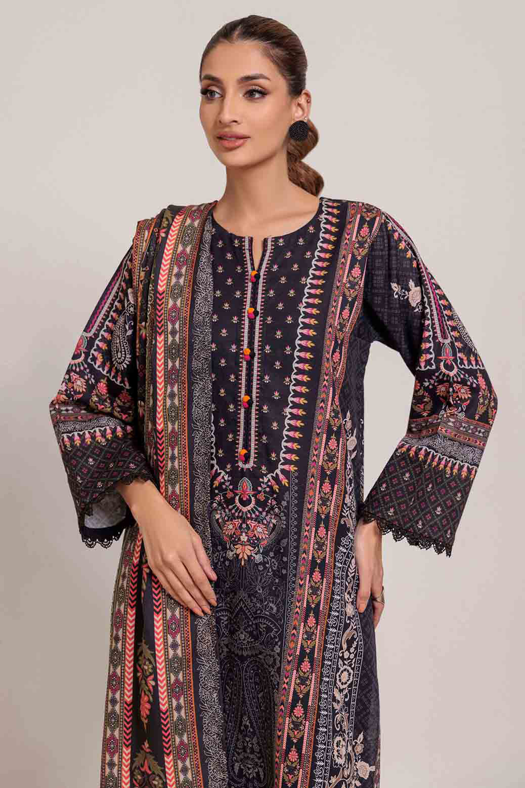 BLACK-KHADDAR-3 PIECE (WS6243P85) - Image 4