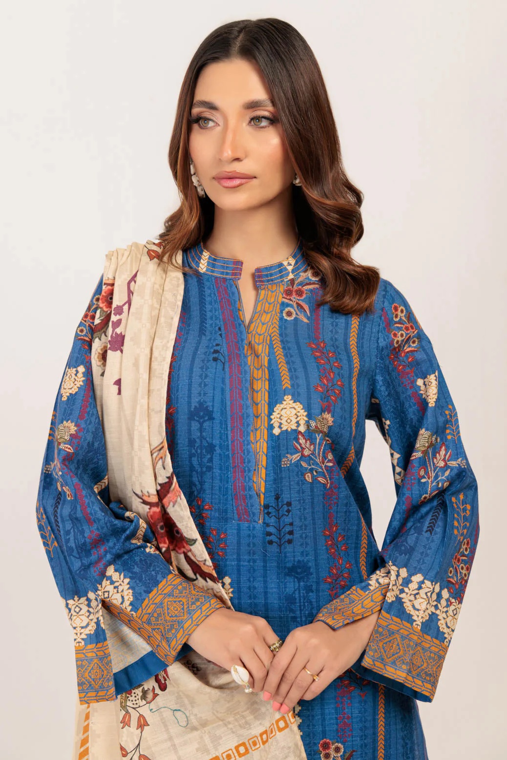 BLUE-KHADDAR-3 PIECE (WS6243P92) - Image 2