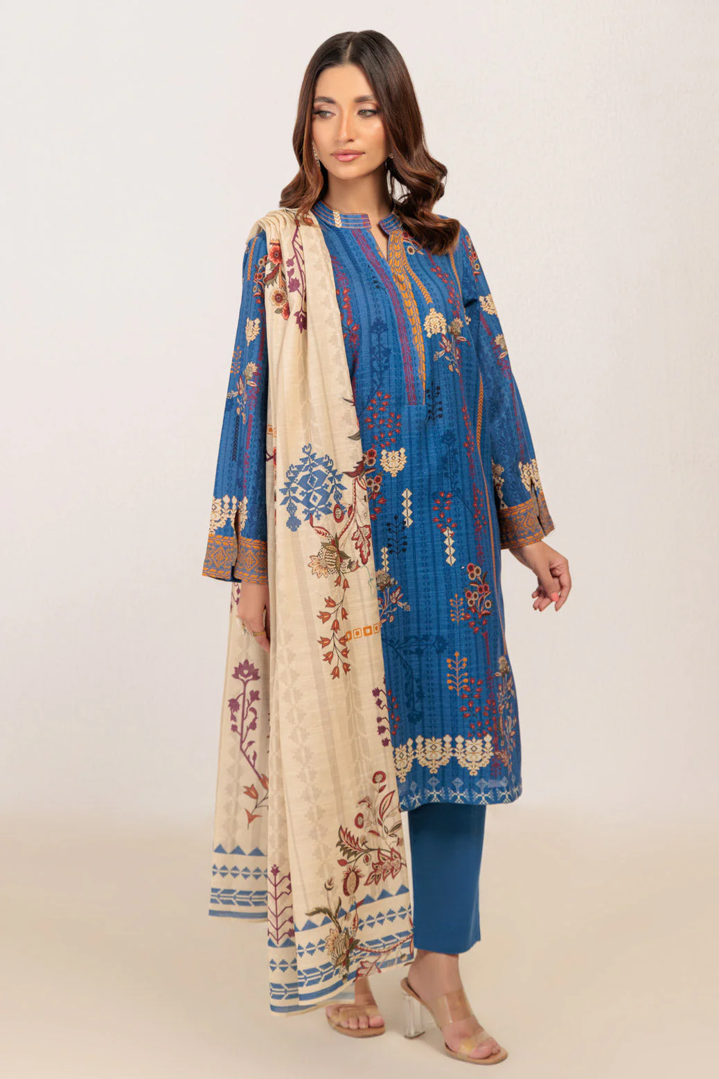 BLUE-KHADDAR-3 PIECE (WS6243P92) - Image 3
