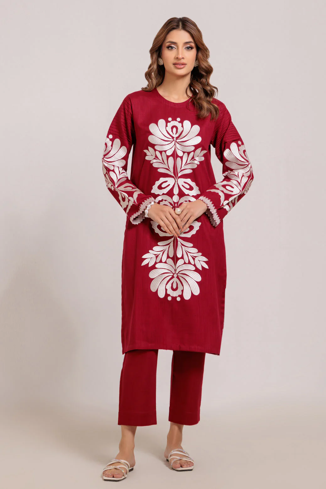 MAROON-CROSS HATCH-2 PIECE (WS7242P20) - Image 3
