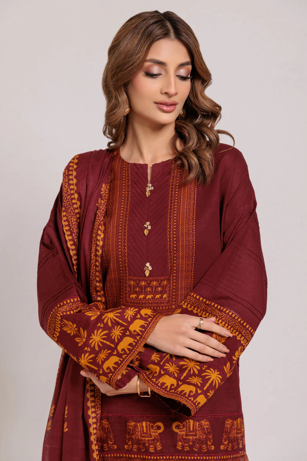 MAROON-CAMBRIC-3 PIECE (WS7243P14) - Image 4