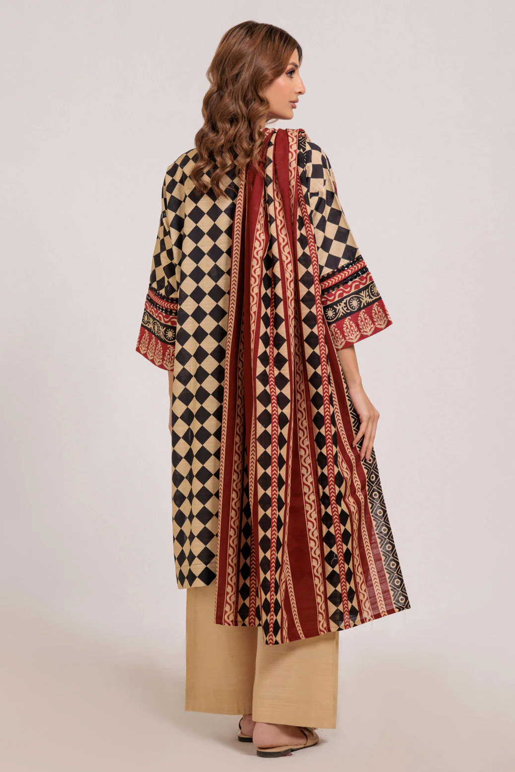 BEIGE-KHADDAR-3 PIECE (WS7243P32) - Image 4