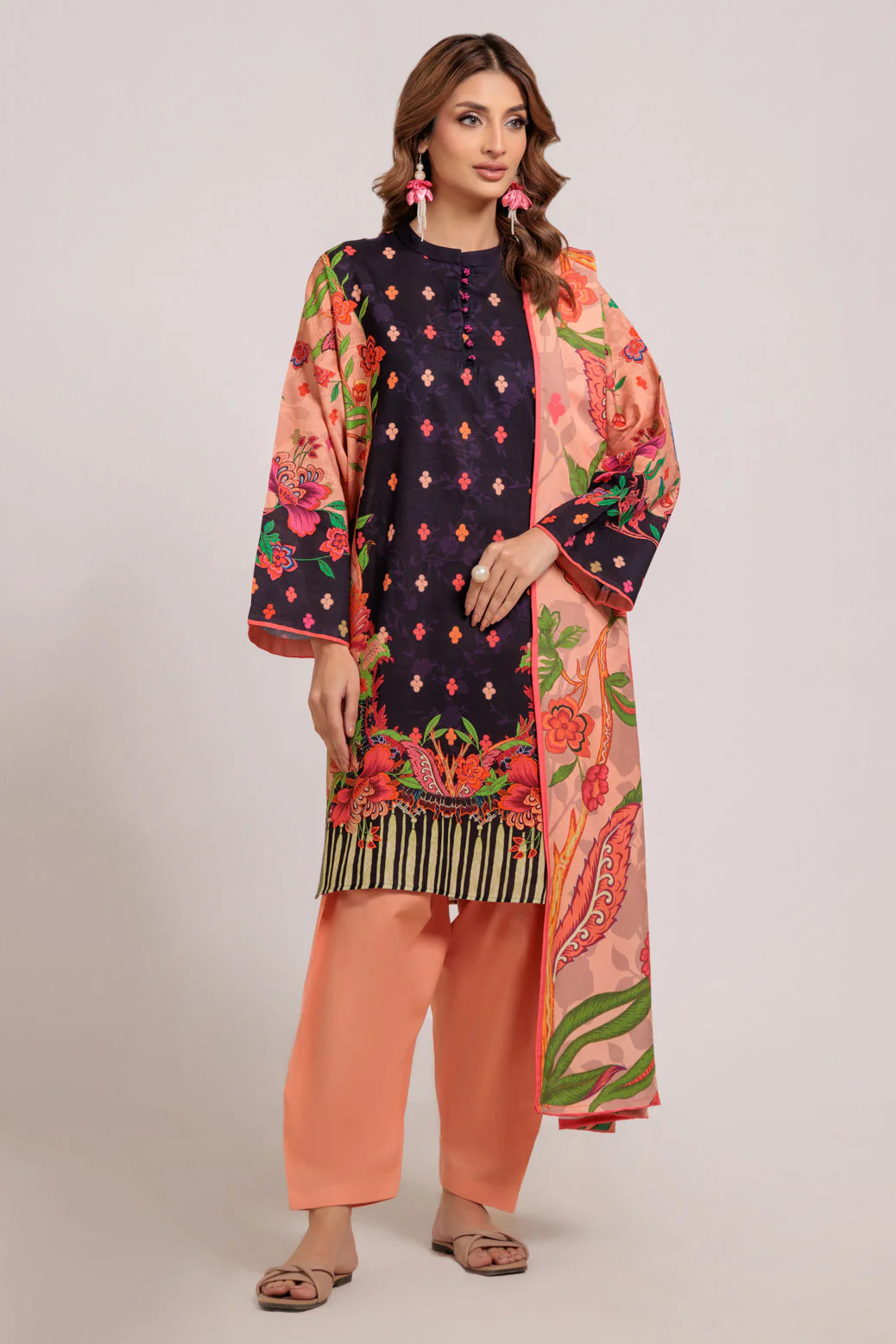 PEACH-KHADDAR-3 PIECE (WS7243P55) - Image 3