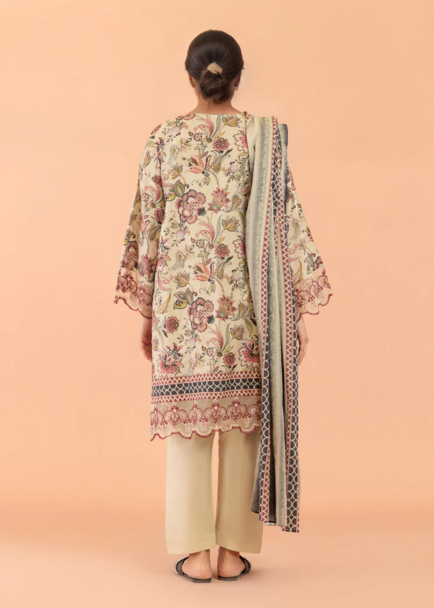 Beige-Lawn-3 Piece (WU3PPBS25KA7A14P) - Image 2