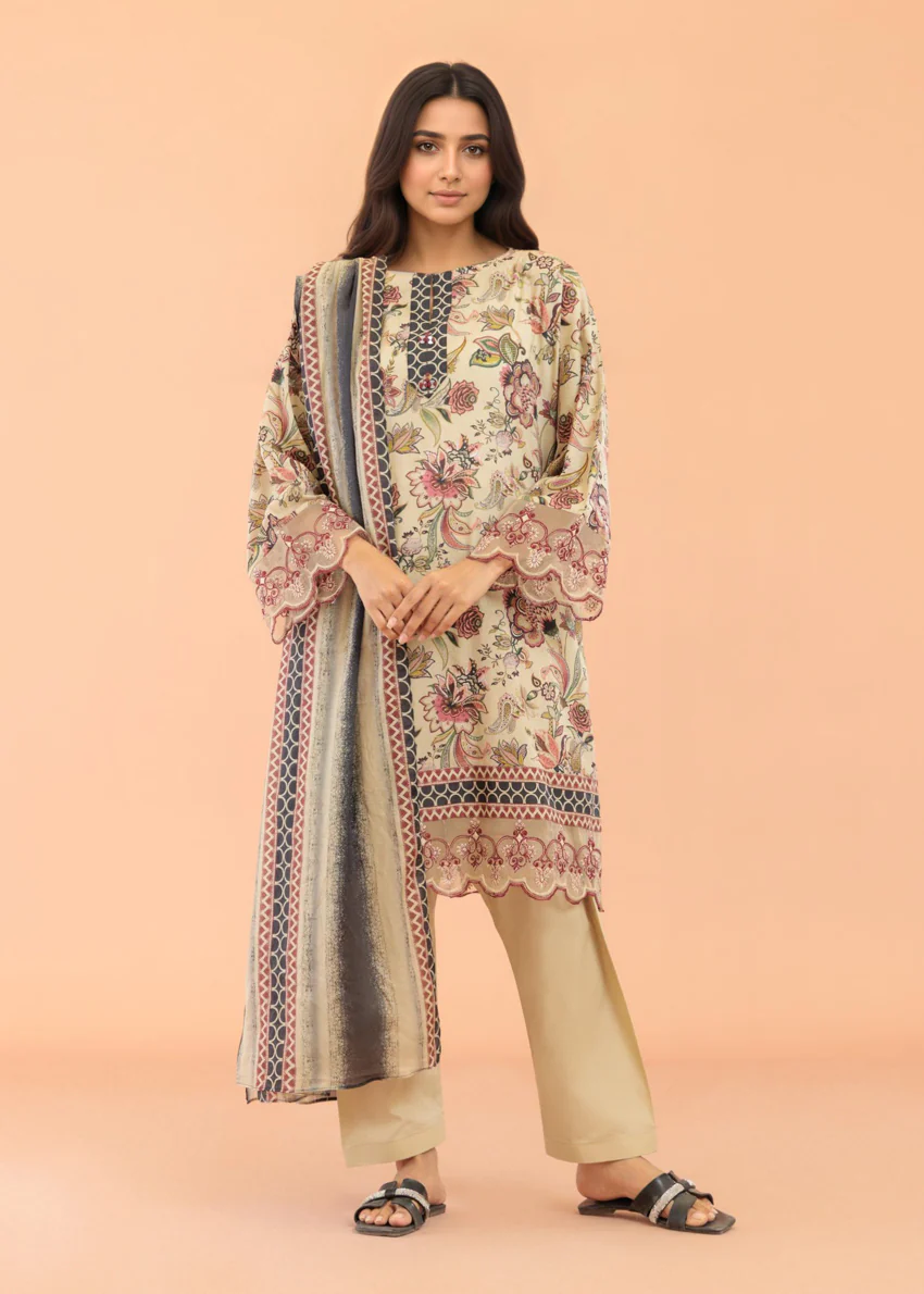 Beige-Lawn-3 Piece (WU3PPBS25KA7A14P) - Image 6