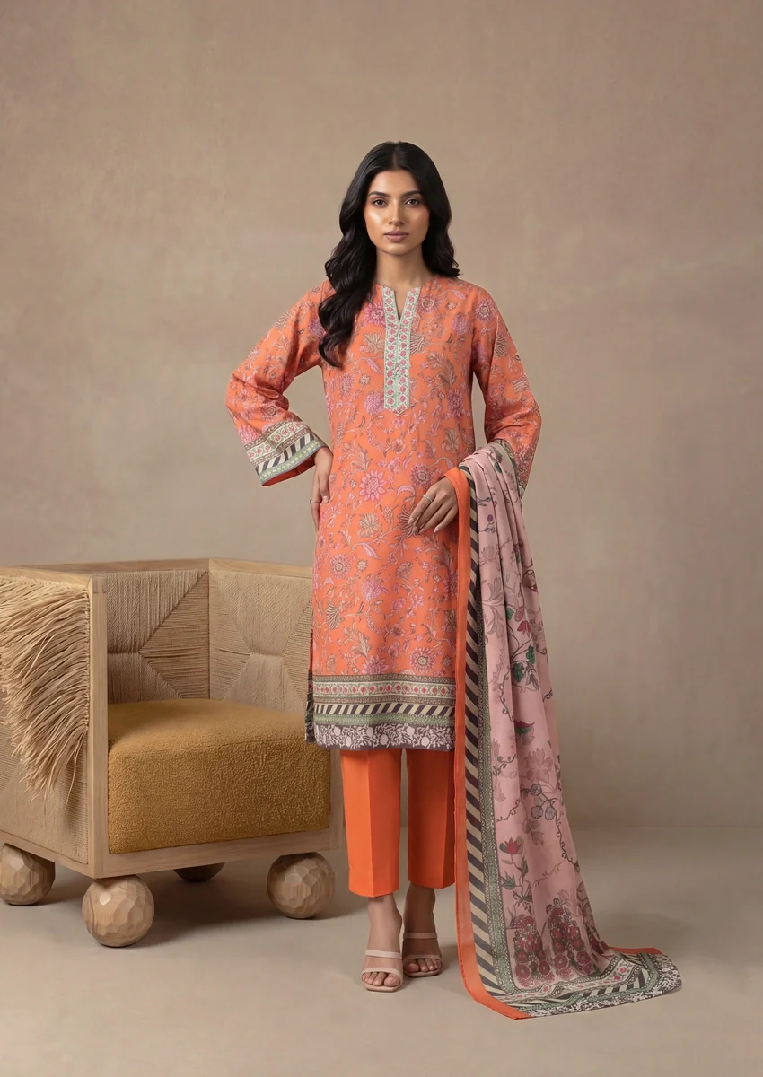 Orange- Cotton-3 Piece (WU3PPBS25SO6J27P)