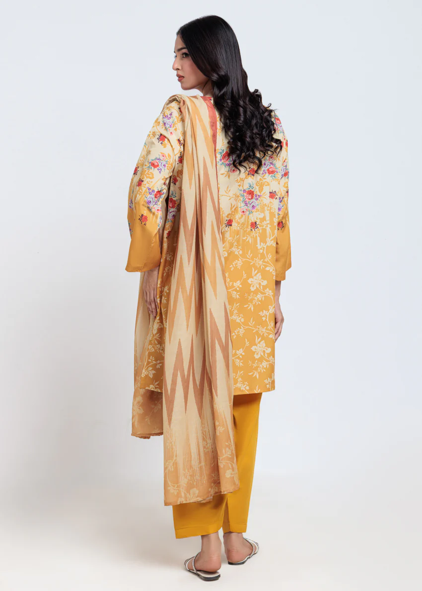 Mustard- Cotton-3 Piece (WU3PPBS25SO6J29P) - Image 2