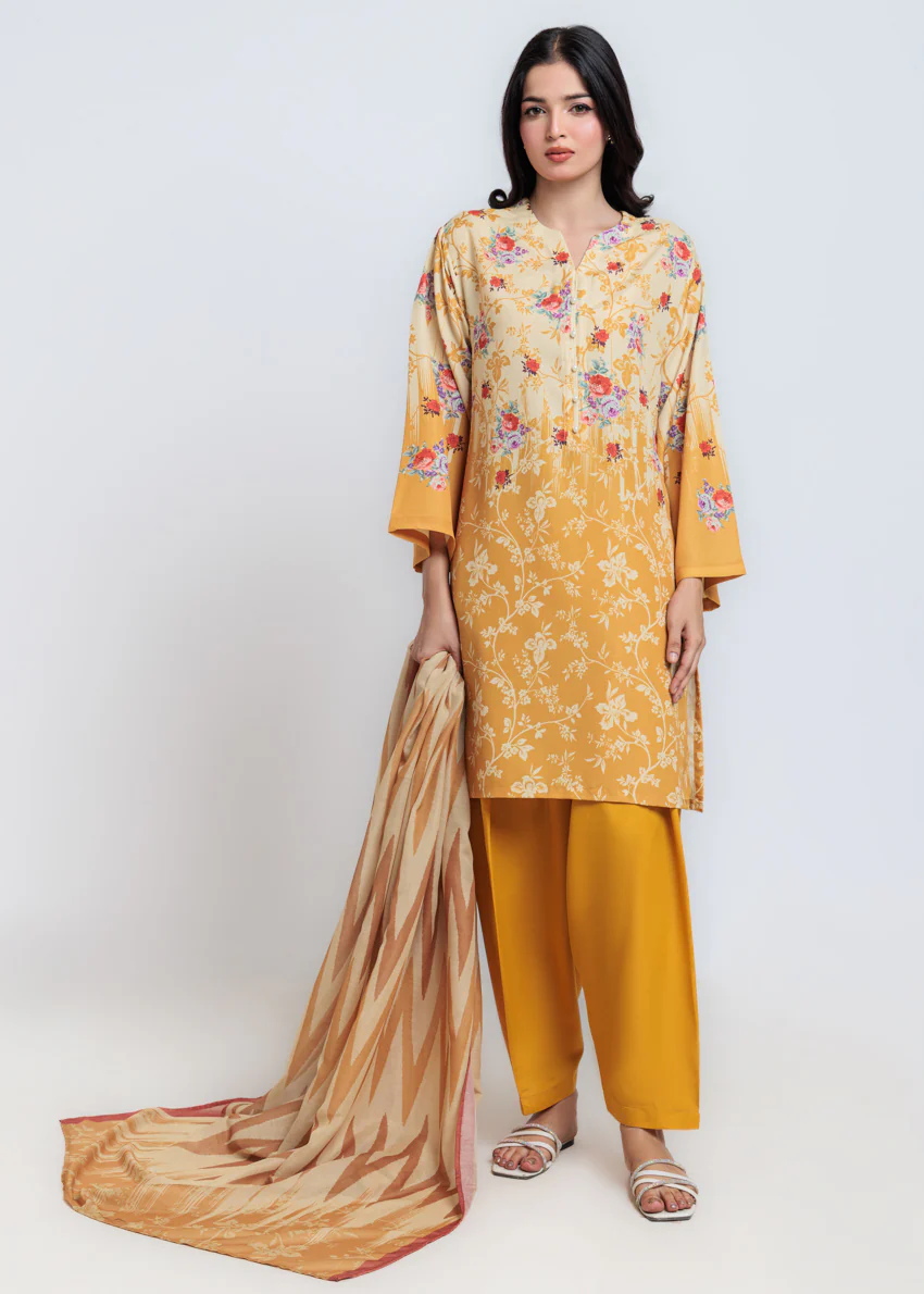 Mustard- Cotton-3 Piece (WU3PPBS25SO6J29P) - Image 4