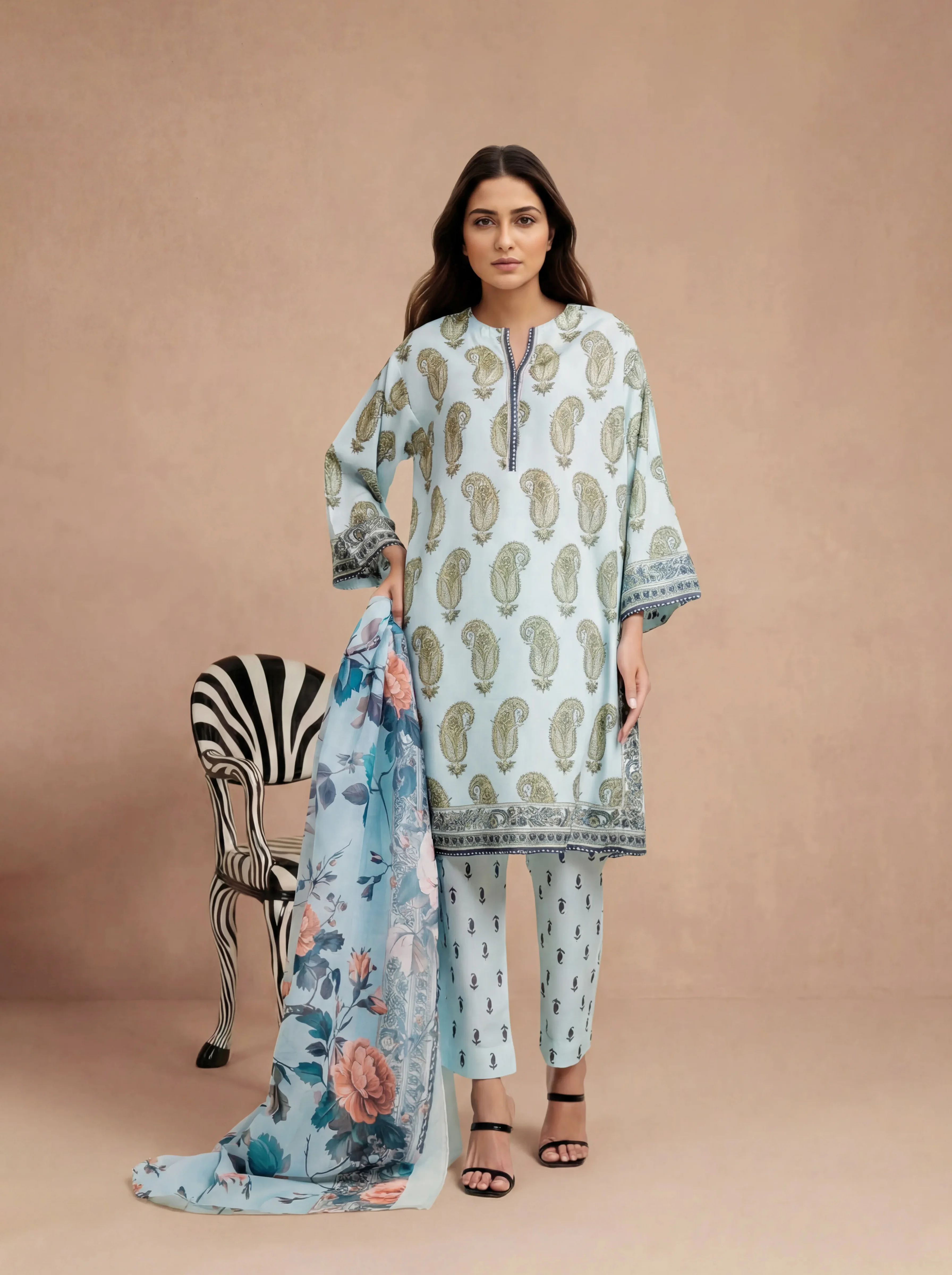 L-Blue- Cotton-3 Piece (WU3PPBS25SO6J36P)