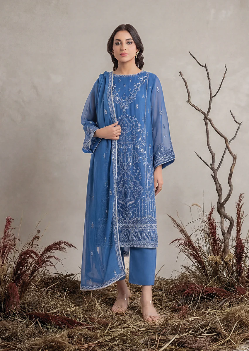 Blue-Chiffon-3 Piece (WU3PSLS25AF13P)