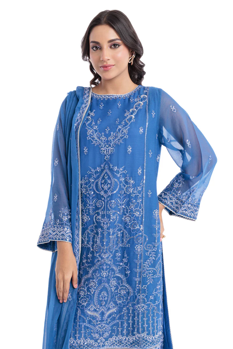 Blue-Chiffon-3 Piece (WU3PSLS25AF13P) - Image 5