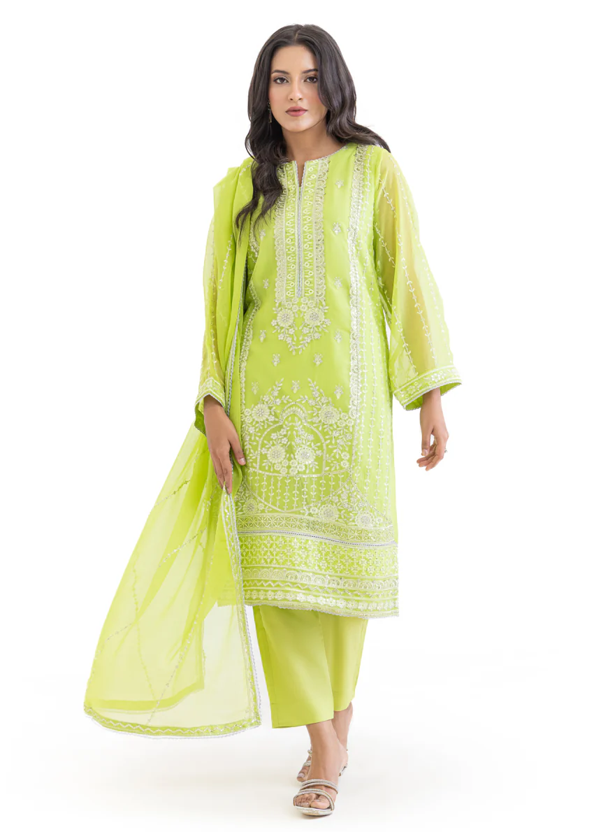 Green-Chiffon-3 Piece (WU3PSLS25AF3P) - Image 4
