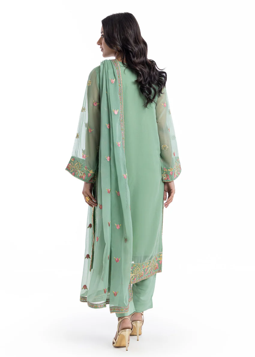 Sage-Chiffon-3 Piece (WU3PSLS25AF9P) - Image 2