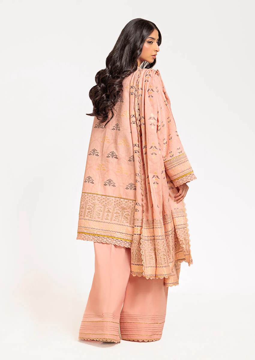 Peach-Jacquard-3 Pc (WUS25J3004) - Image 2