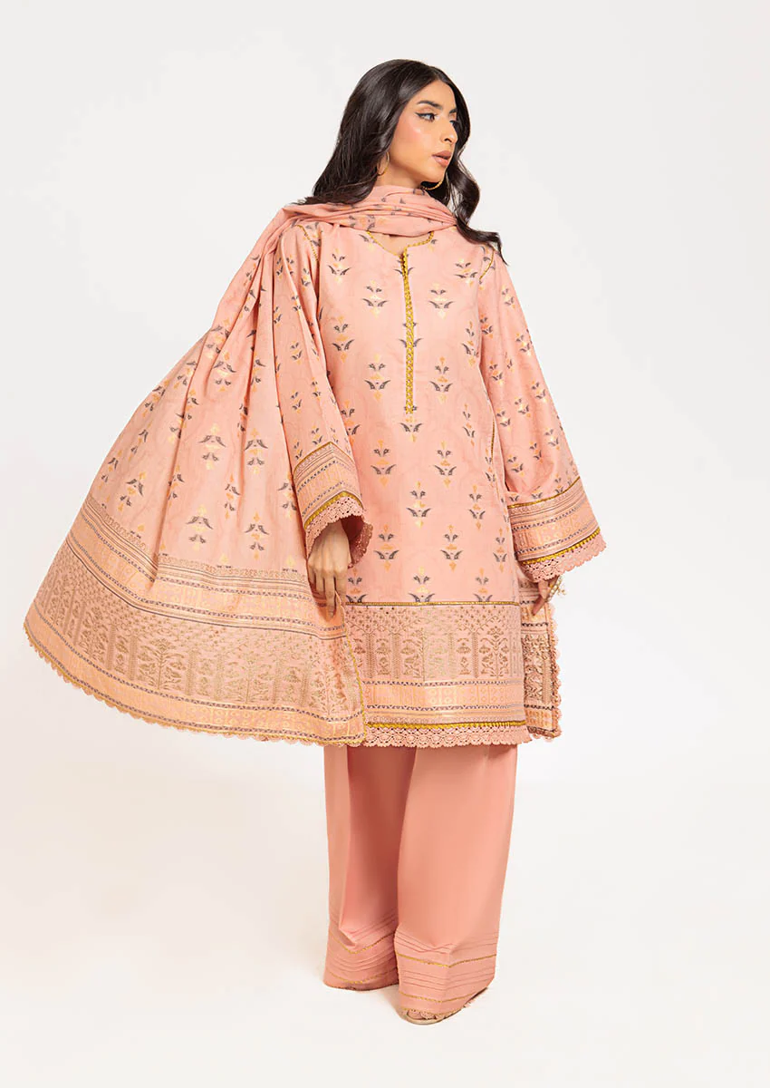 Peach-Jacquard-3 Pc (WUS25J3004) - Image 4