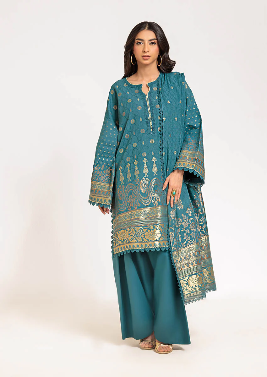 Teal-Jacquard-3 Pc (WUS25J3011)