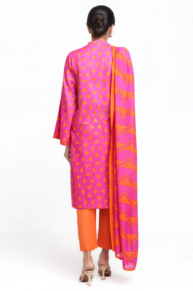 Orange- Cotton-3 Piece (WUS25P3363P) - Image 2