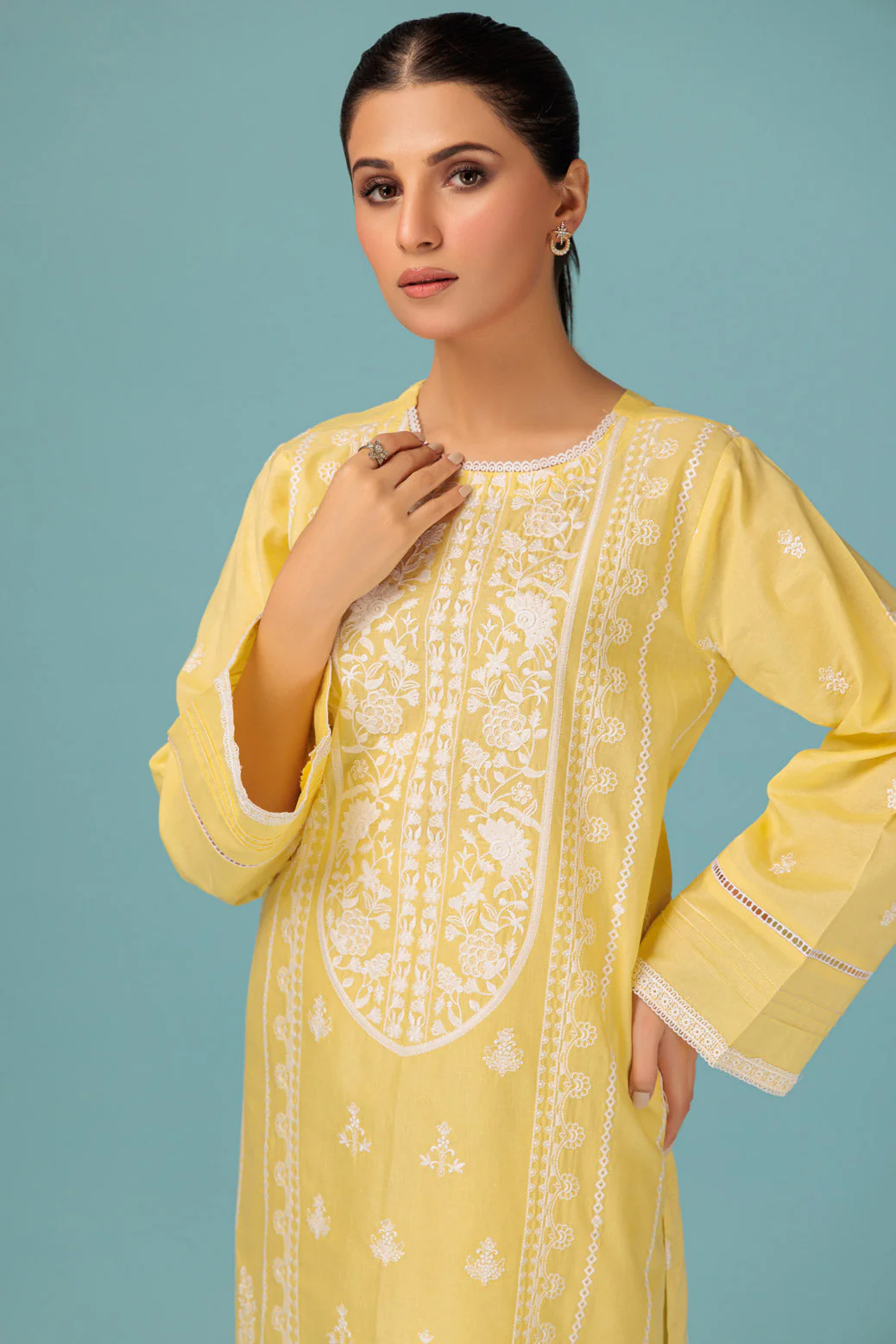 YELLOW-CAMBRIC-2 PIECE (SHS232P09) - Image 2
