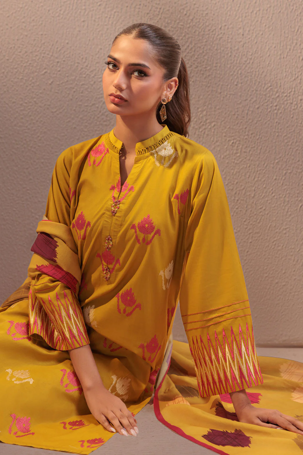 YELLOW-CAMBRIC-3 PIECE (SS1243P20) - Image 4