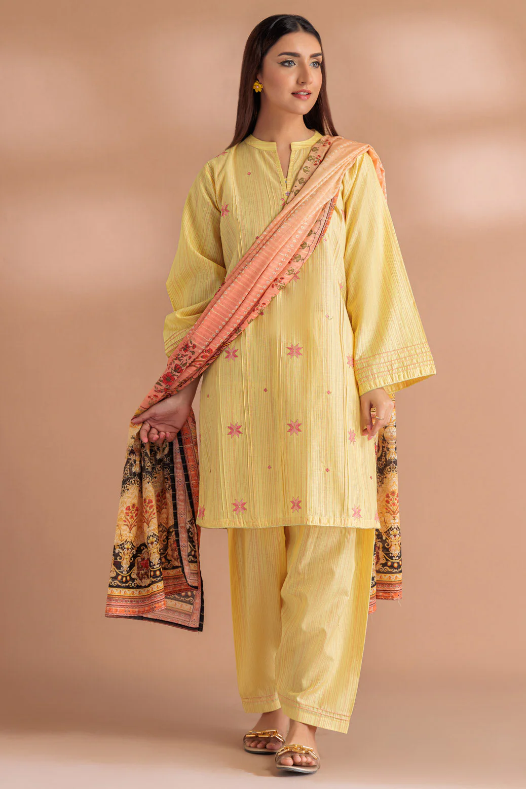 YELLOW-COTTON-3 PIECE (SS6243P02) - Image 3