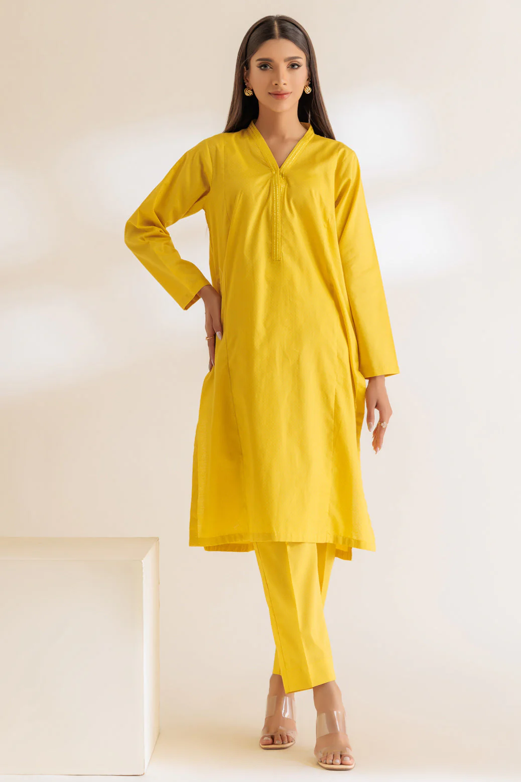YELLOW-DOBBY-2 PIECE (SS2242P29) - Image 3