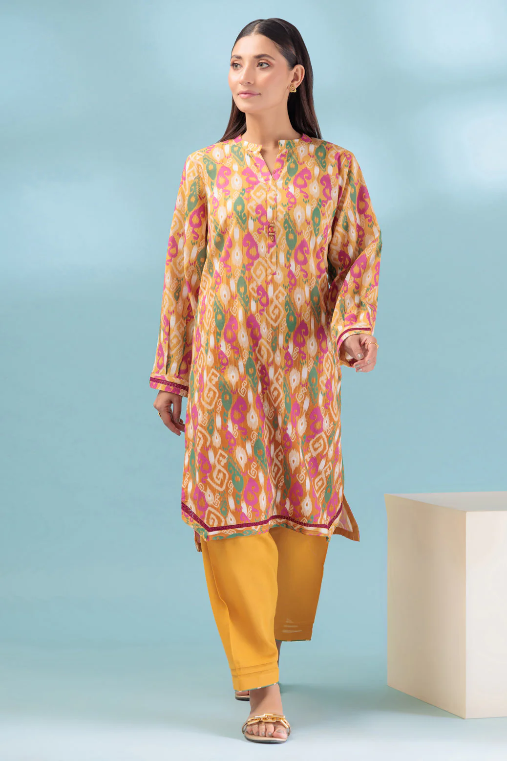 YELLOW-DOUBLE COTTON-2 PIECE (WS1232P04) - Image 3