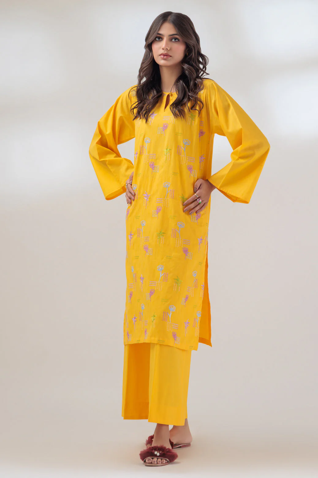 YELLOW-JACQUARD-2 PIECE (BSAS232P18) - Image 2