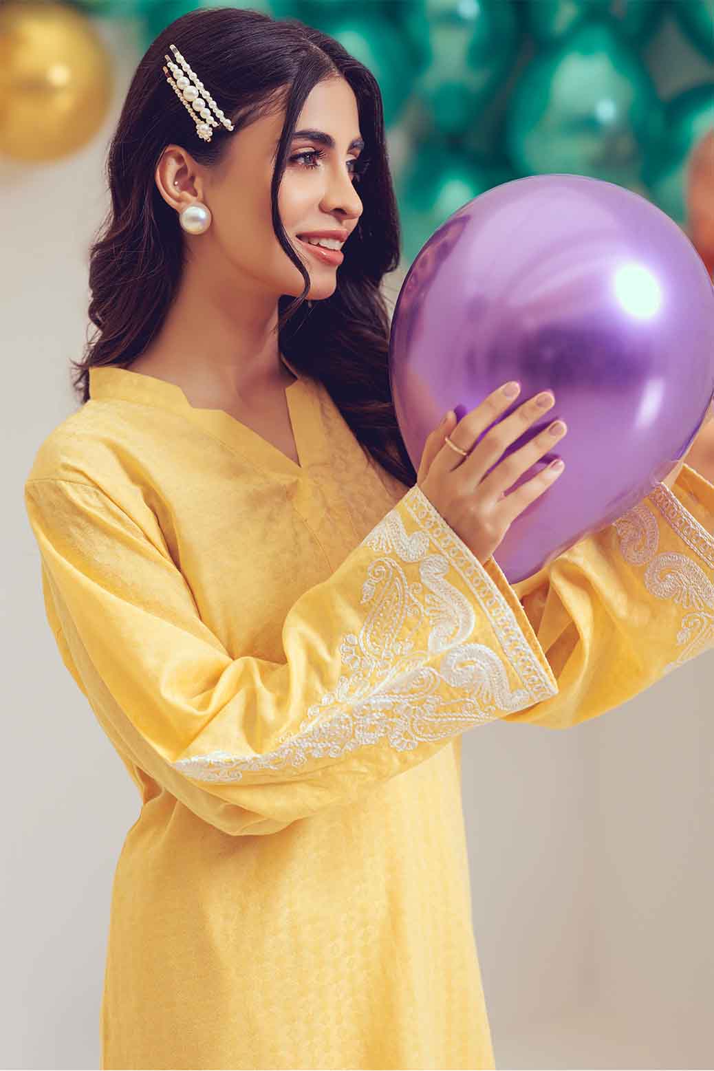 YELLOW-JACQUARD-2 PIECE (BSSS232P33) - Image 2