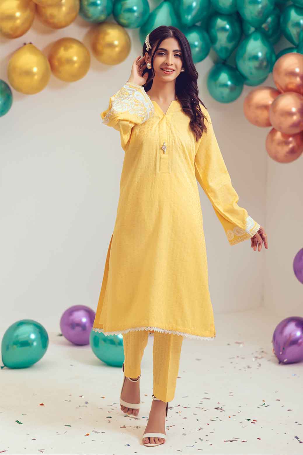 YELLOW-JACQUARD-2 PIECE (BSSS232P33) - Image 4