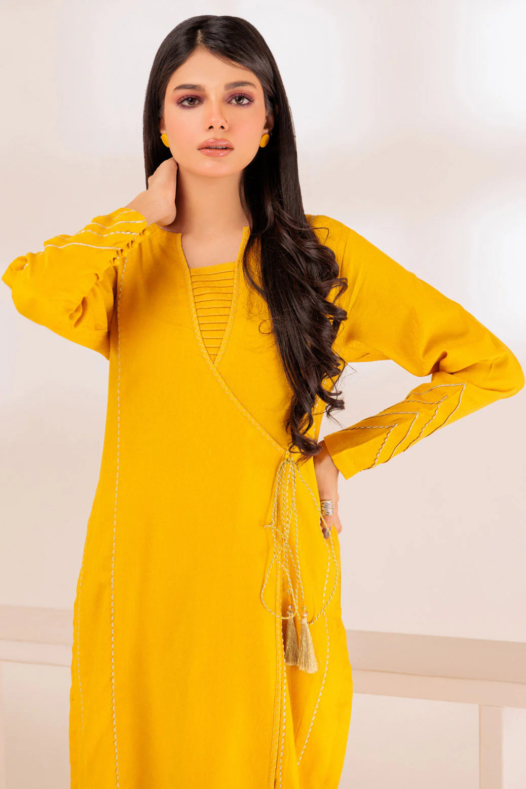YELLOW-JACQUARD-2 PIECE (JSS232P03) - Image 2