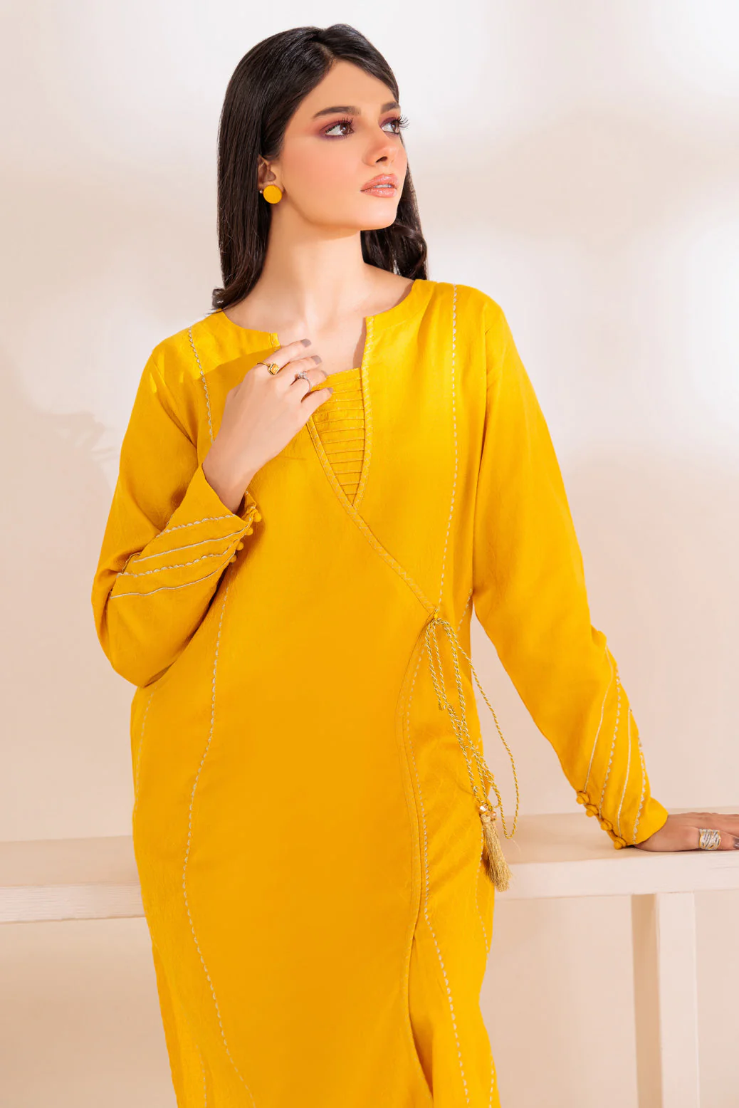 YELLOW-JACQUARD-2 PIECE (JSS232P03) - Image 4
