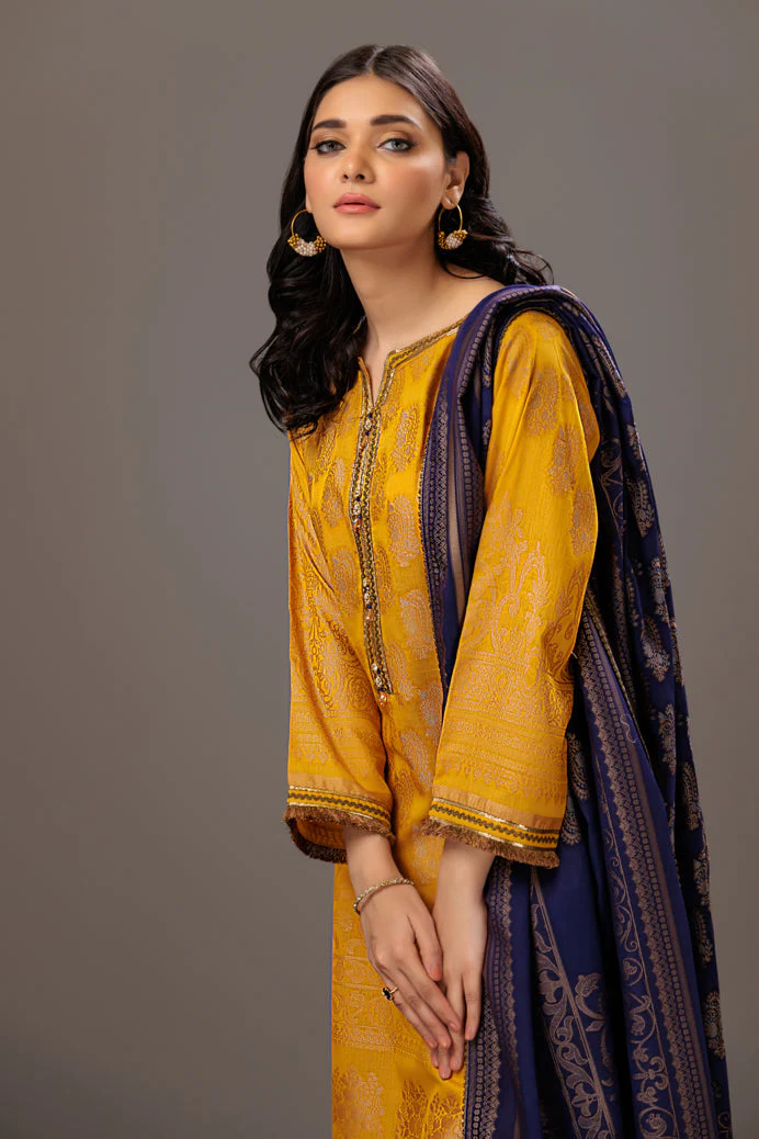 YELLOW-JACQUARD-3 PIECE (JAS233P06) - Image 3
