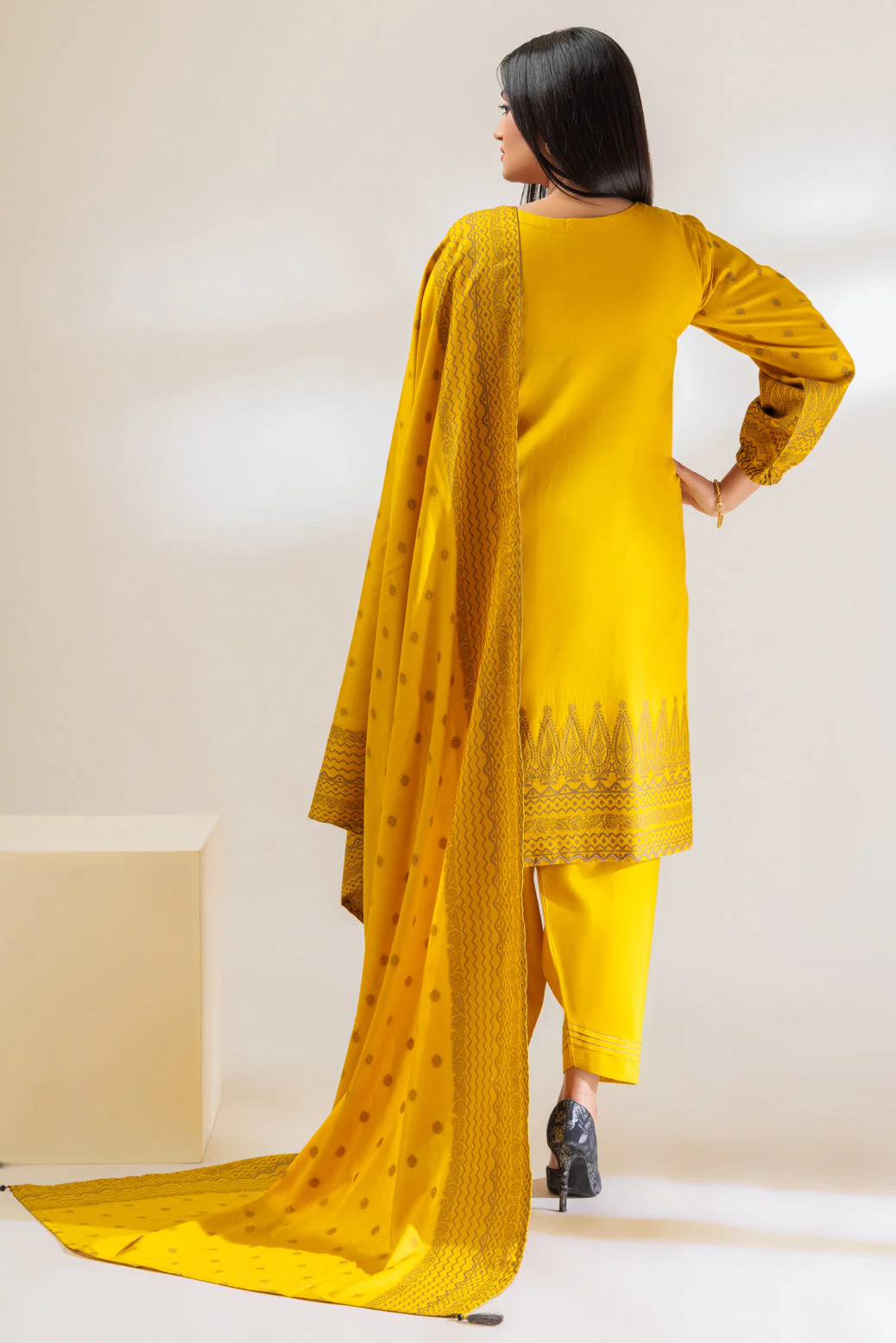 YELLOW-JACQUARD-3 PIECE (PWJ3233P03) - Image 4
