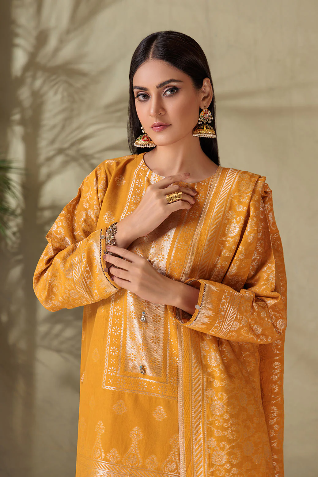 YELLOW-JACQUARD-3 PIECE (PWJ5233P08) - Image 3