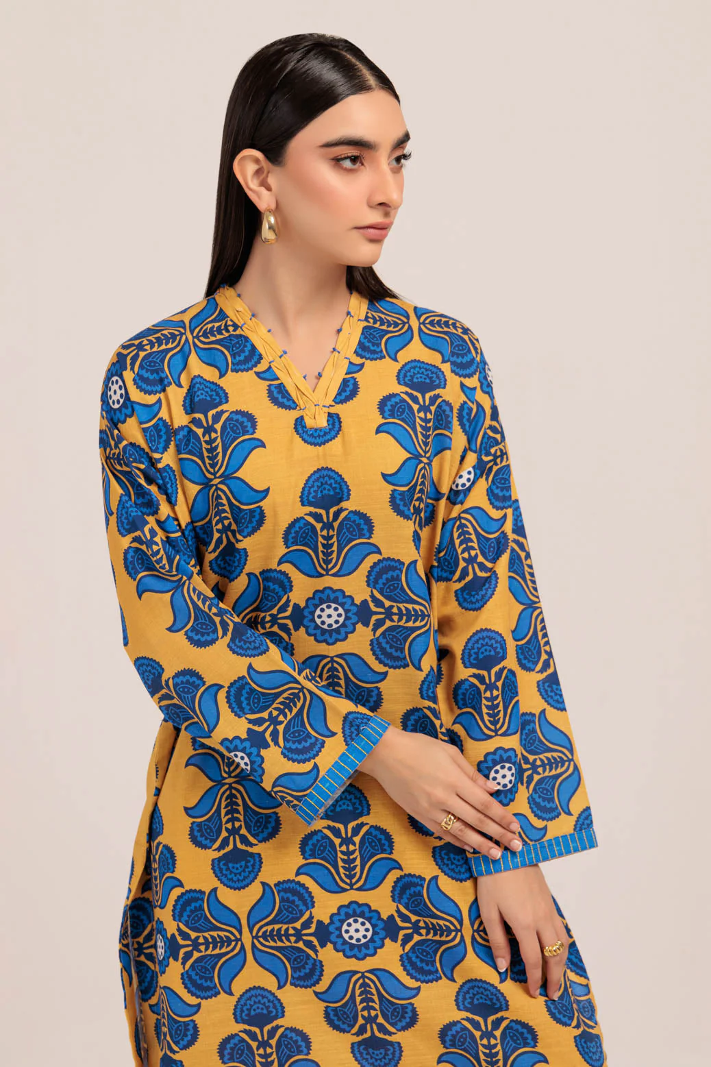 YELLOW-KHADDAR-2 PIECE (WS2242P04) - Image 3
