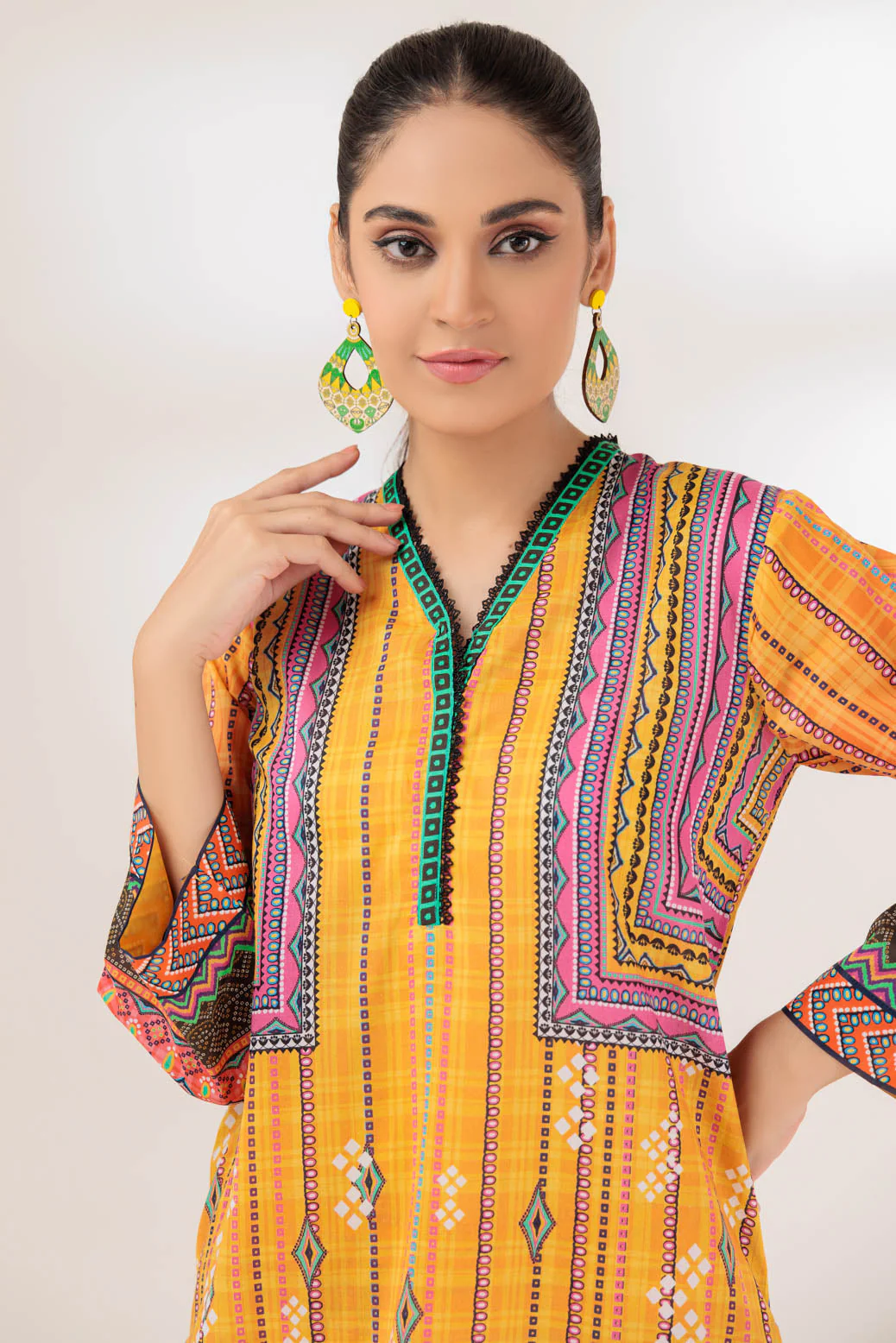 YELLOW-LAWN-2 PIECE (SAK232P04) - Image 2