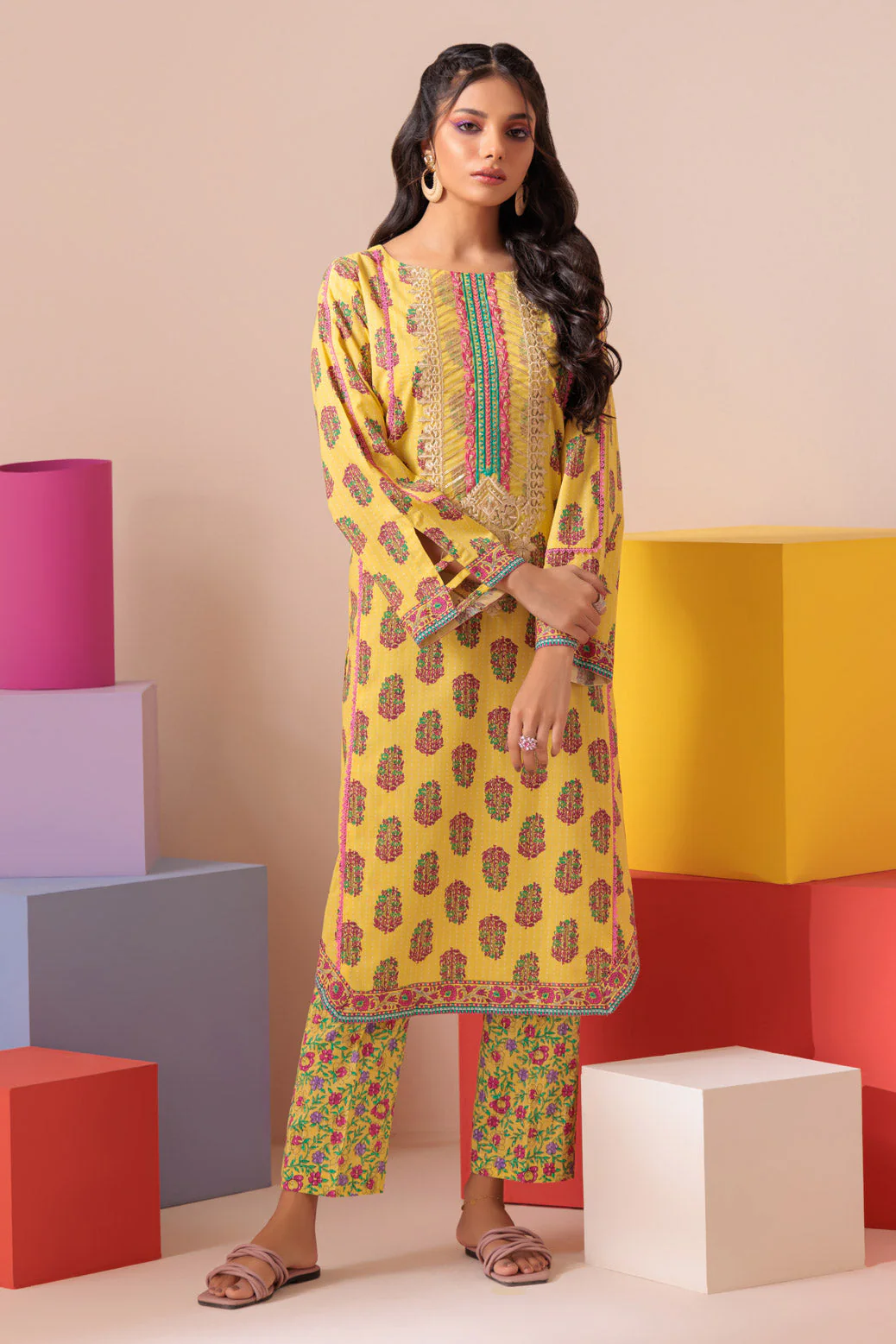 YELLOW-LAWN-2 PIECE (SSS232P36) - Image 2