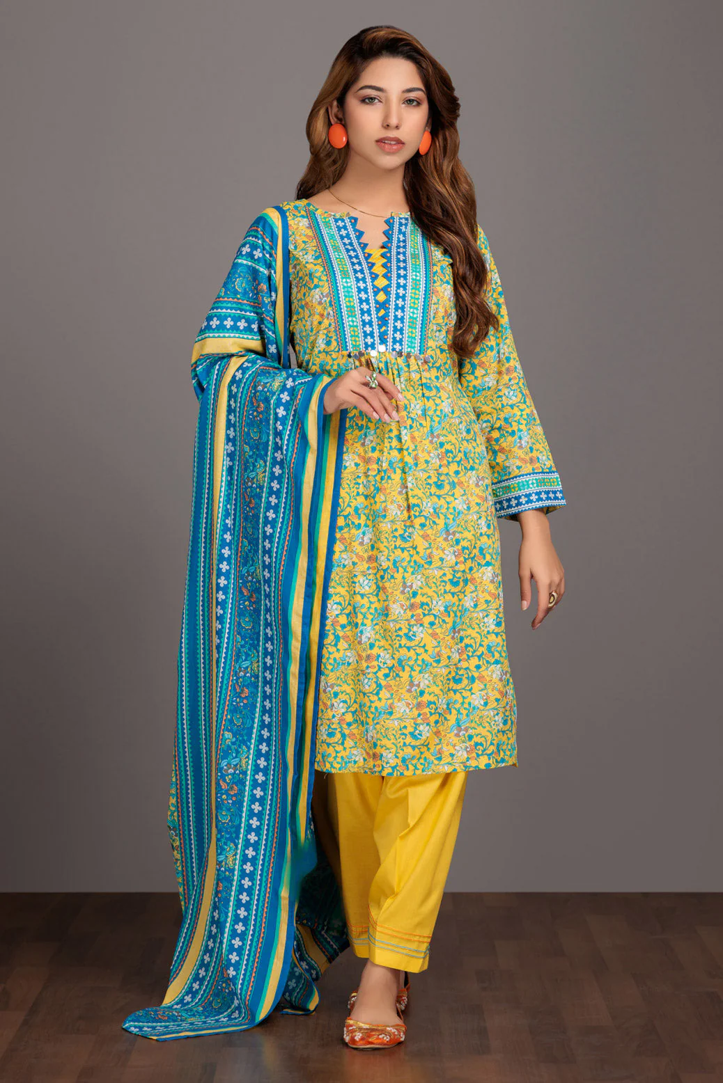 YELLOW-LAWN-3 PIECE (SAS233P47) - Image 2